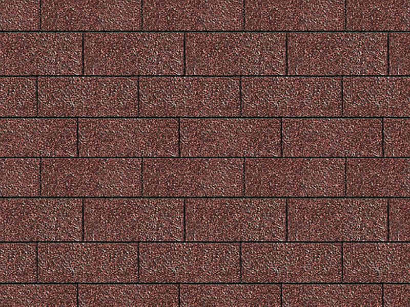 Karibu Dachschindeln Rechteck dunkelrot