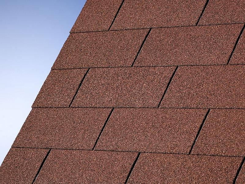 Karibu Dachschindeln Rechteck dunkelrot