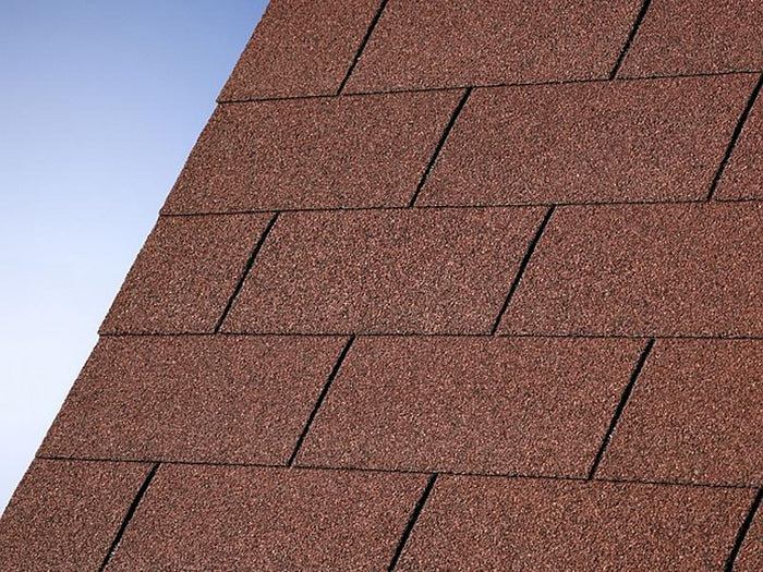 Karibu Dachschindeln Rechteck dunkelrot