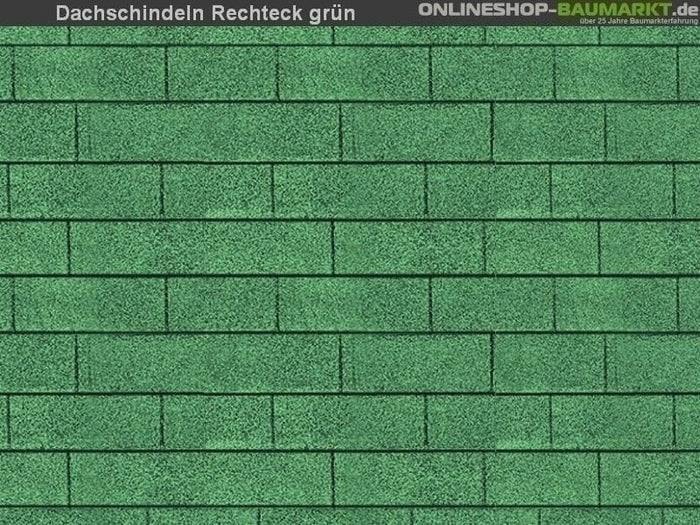 Karibu Dachschindeln Rechteck grün 27 Pakete