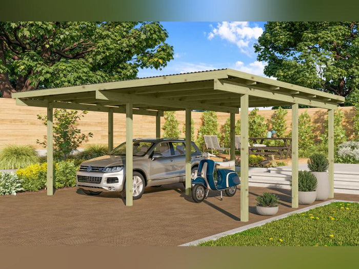 Karibu Doppelcarport ECO 1 Variante A kdi