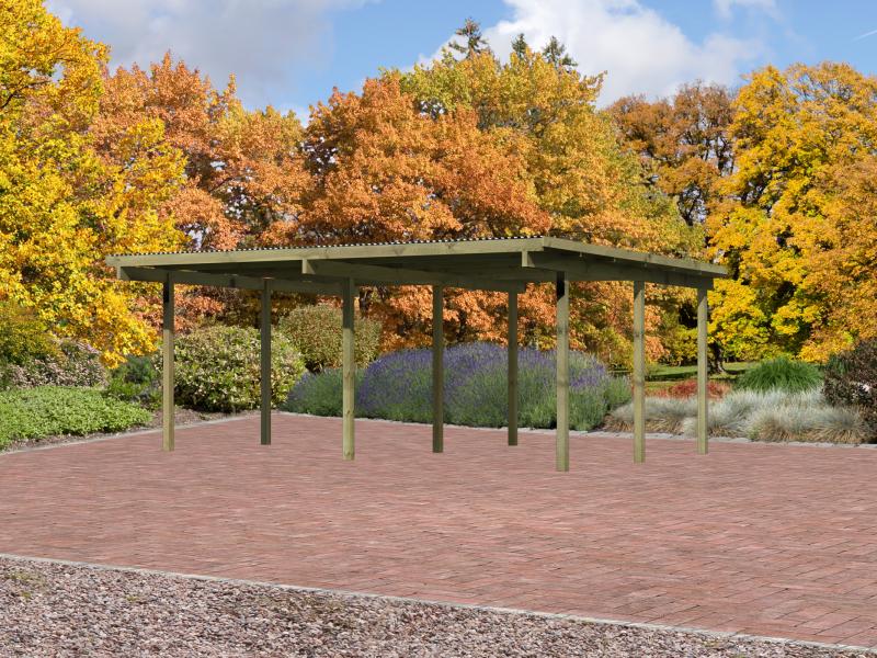 Karibu Doppelcarport ECO 1 Variante A kdi