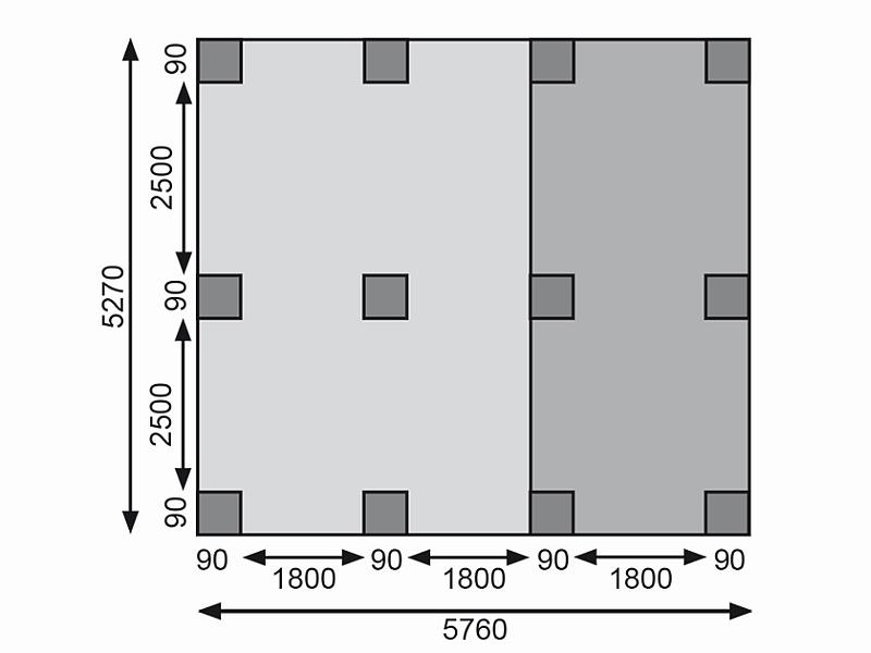 Karibu Doppelcarport ECO 2 Variante B kdi
