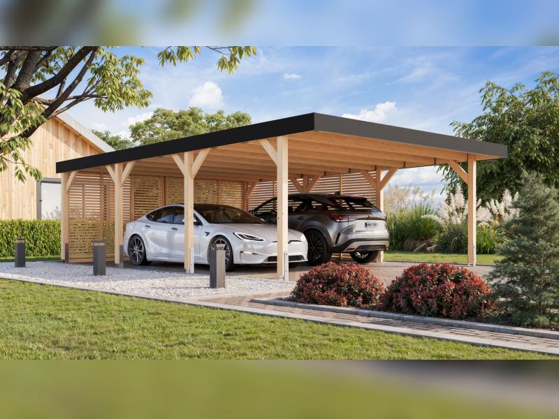 Karibu Doppelcarport Leimholz 2