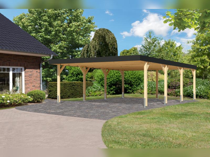 Karibu Doppelcarport Leimholz 2