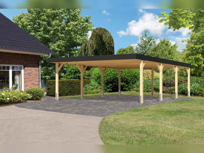 Karibu Doppelcarport Leimholz 2