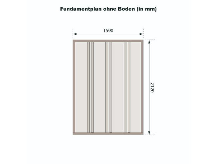 Karibu Fahrradgarage 3, natur 19 mm