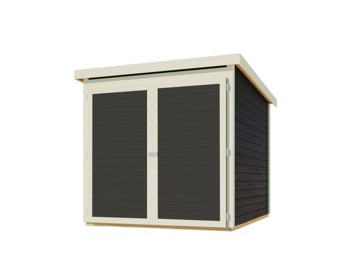 Karibu Fahrradgarage 3, terragrau 19 mm