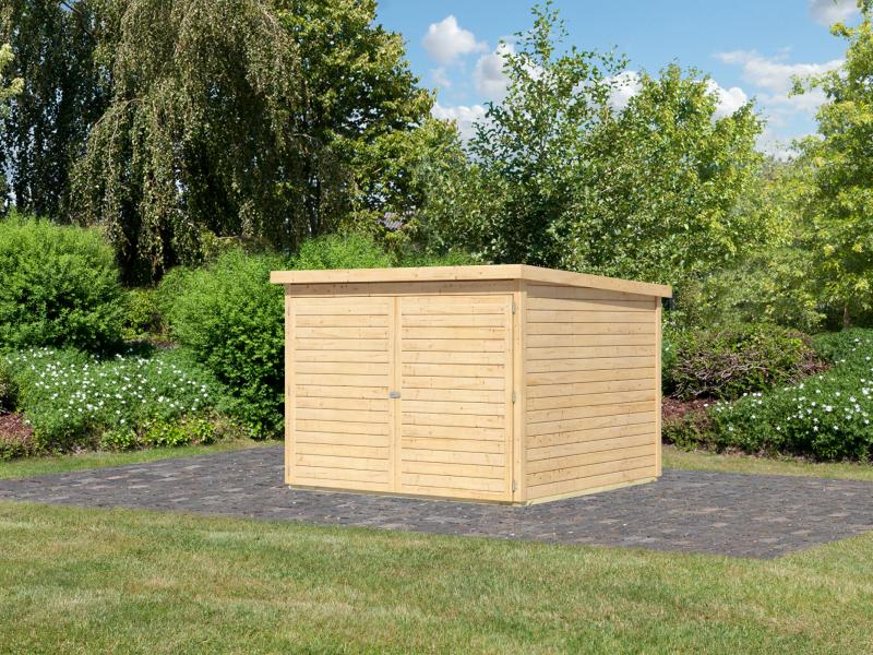 Karibu Fahrradgarage 4, natur 19 mm