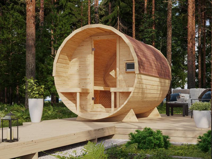 Karibu Fasssauna 2 ohne Ofen - 38 mm