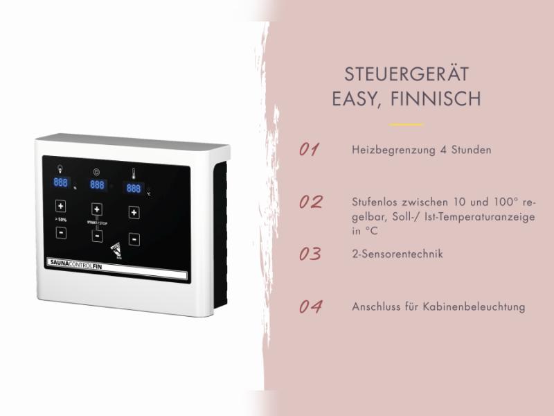 Karibu Fasssauna Asymmetrisch 3, inkl. 9 kW Ofen externe Steuerung