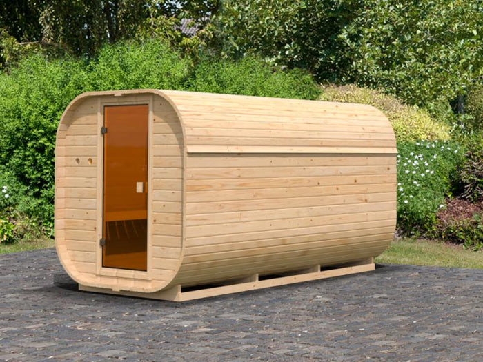 Karibu Fasssauna Quadro 3 ohne Ofen - 38 mm