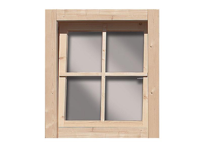 Karibu Fenster für 28 mm Wandstärke | natur | Dreh- / Kippfenster - Zum Selbsteinbau