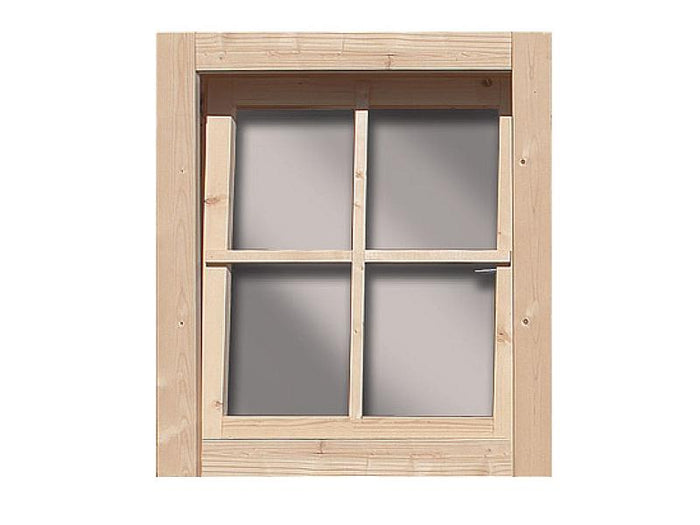 Karibu Fenster für 28 mm Wandstärke | natur | Dreh- / Kippfenster - Zum Selbsteinbau