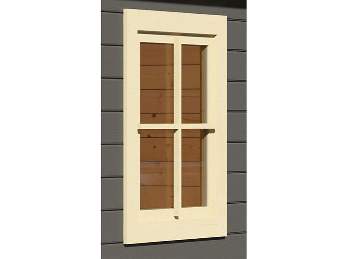 Karibu Fenster für 28 mm Wandstärke | weiß | Dreh- / Kippfenster - zum Selbsteinbau