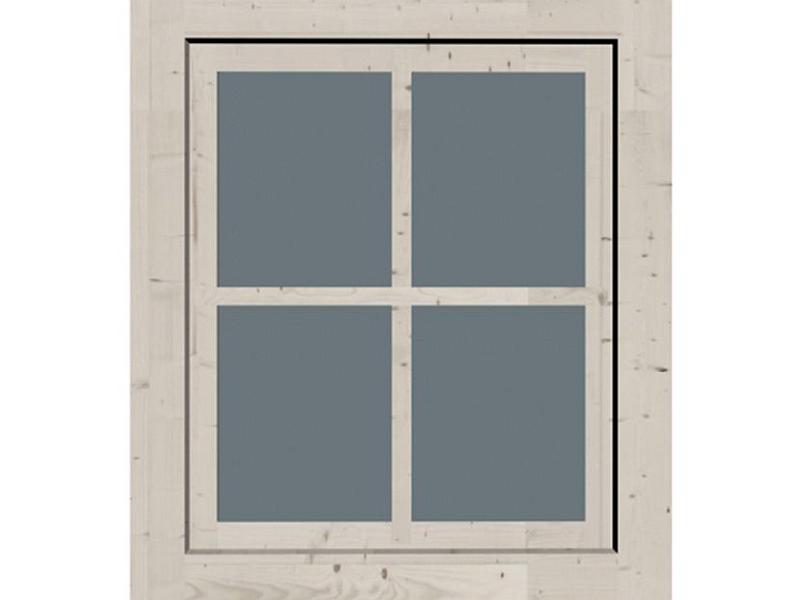 Karibu Fenster für 28 mm Wandstärke | weiß | Dreh- / Kippfenster - zum Selbsteinbau