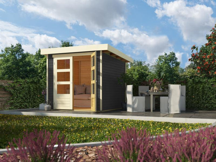 Karibu Gartenhaus Askola 2 terragrau 19 mm