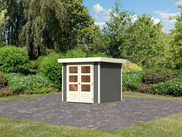 Karibu Gartenhaus Askola 2 terragrau 19 mm