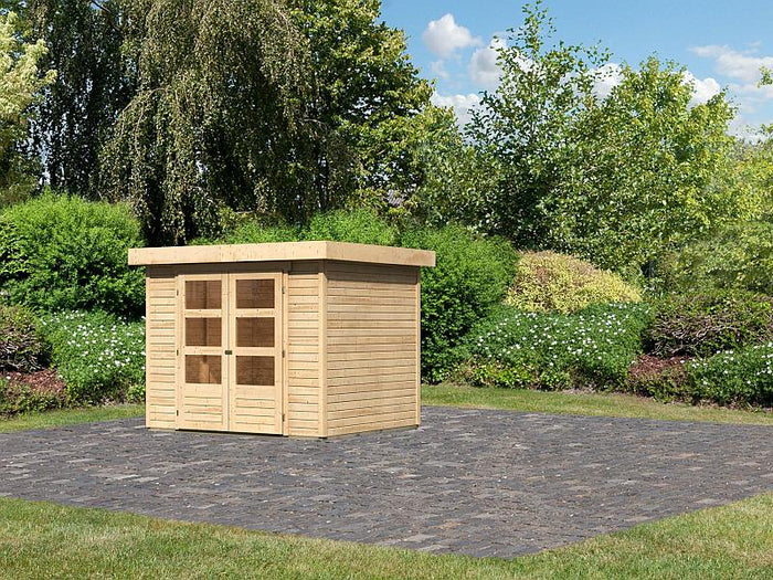 Karibu Gartenhaus Askola 3 natur 19 mm