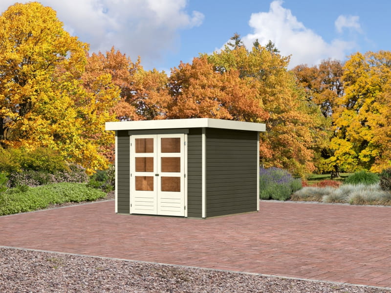 Karibu Gartenhaus Askola 3,5 terragrau 19 mm