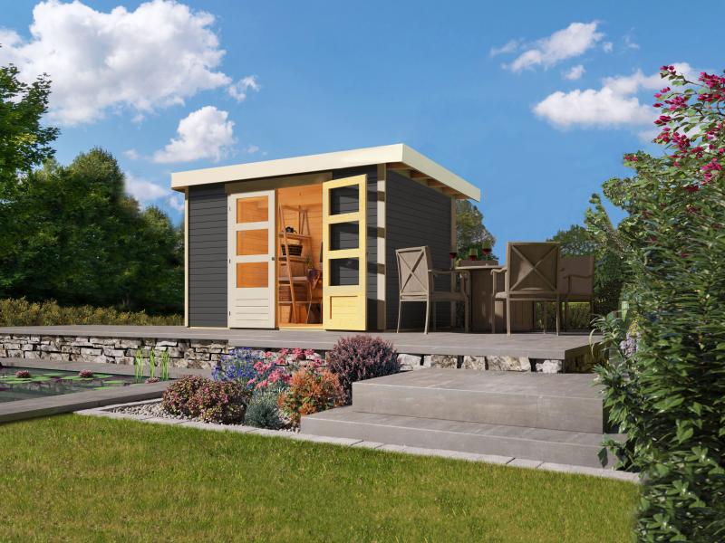 Karibu Gartenhaus Askola 4 terragrau
