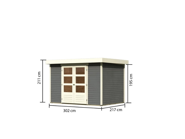 Karibu Gartenhaus Askola 4 terragrau
