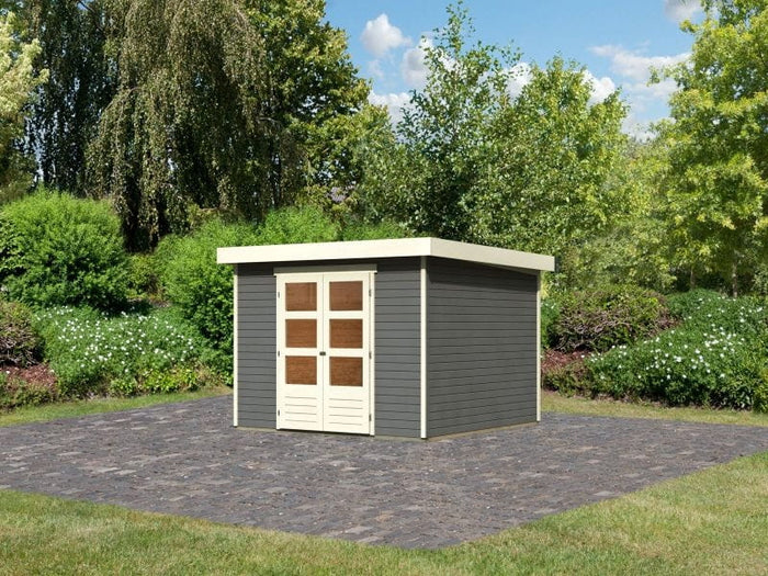 Karibu Gartenhaus Askola 6 terragrau 19 mm