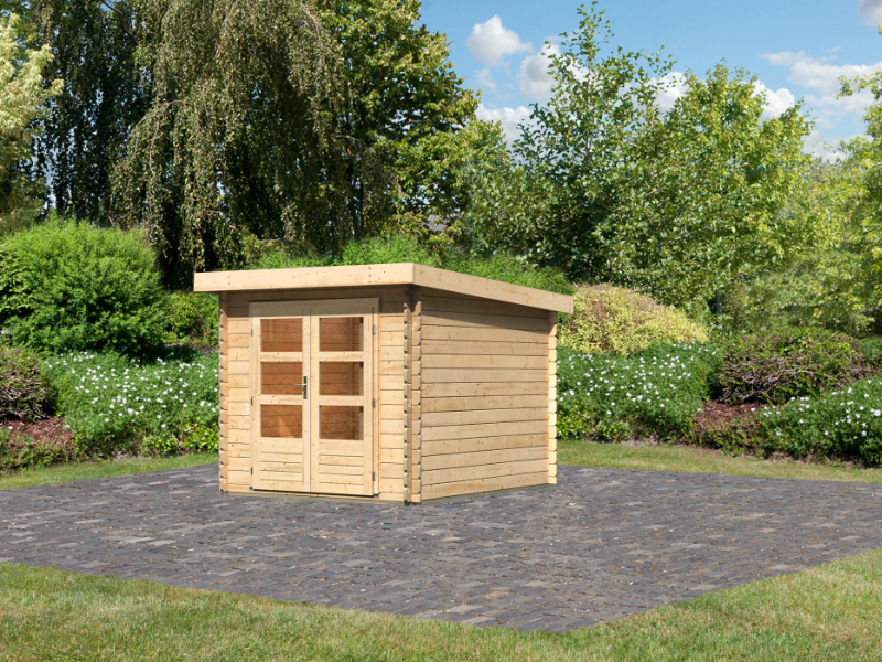 Karibu Gartenhaus Bastrup 4 natur