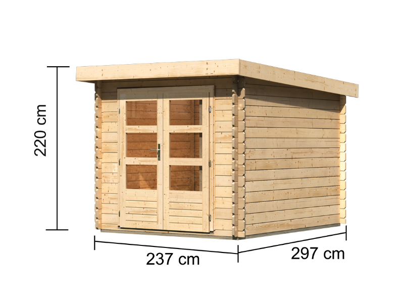 Karibu Gartenhaus Bastrup 4 natur