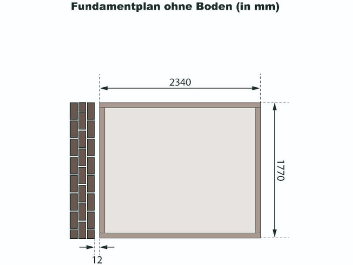 Karibu Gartenhaus Bomlitz 2 terragrau 19 mm