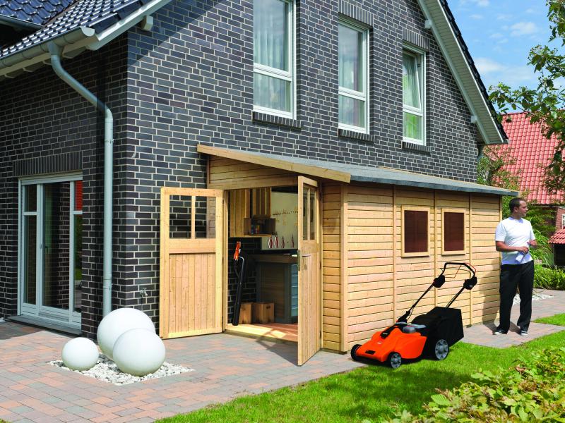 Karibu Gartenhaus Bomlitz 4 natur 19 mm