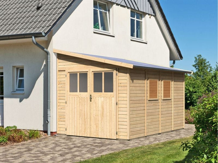 Karibu Gartenhaus Bomlitz 4 natur 19 mm