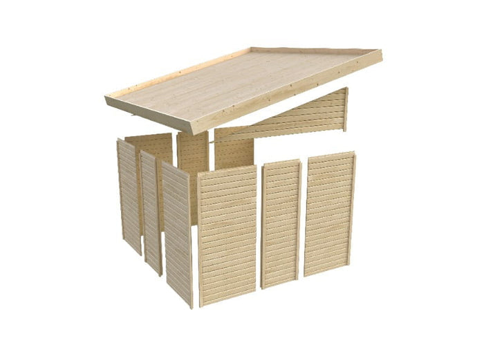 Karibu Gartenhaus Bomlitz 4 natur 19 mm