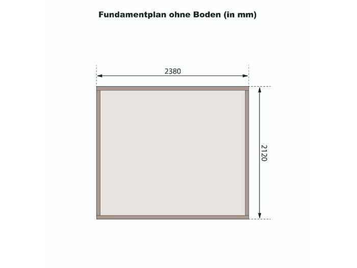 Karibu Gartenhaus Glücksburg 4 natur 19 mm