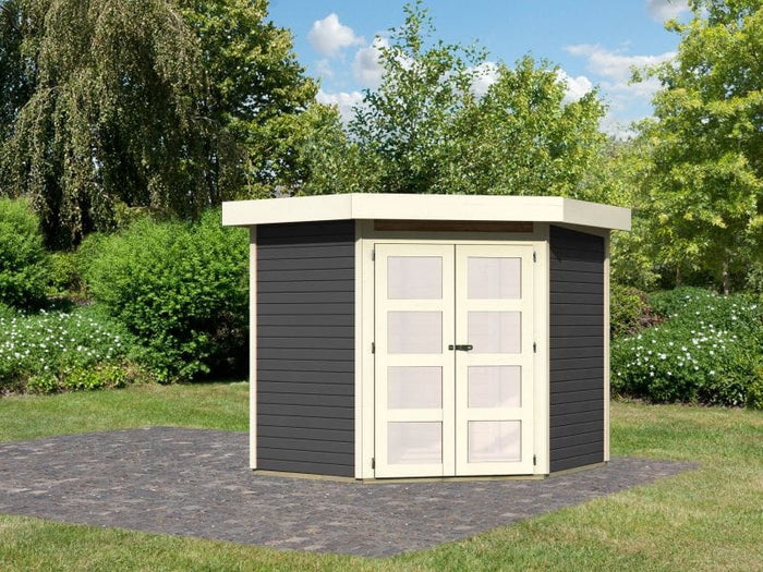 Karibu Gartenhaus Goldendorf 3 terragrau 19 mm