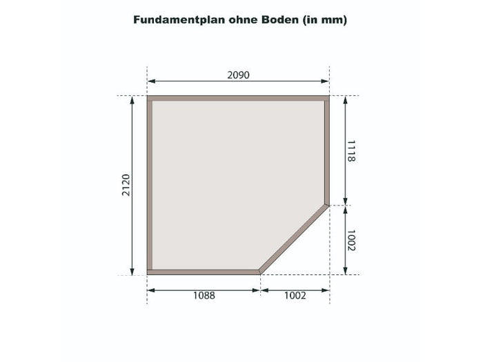 Karibu Gartenhaus Goldendorf 3 terragrau 19 mm