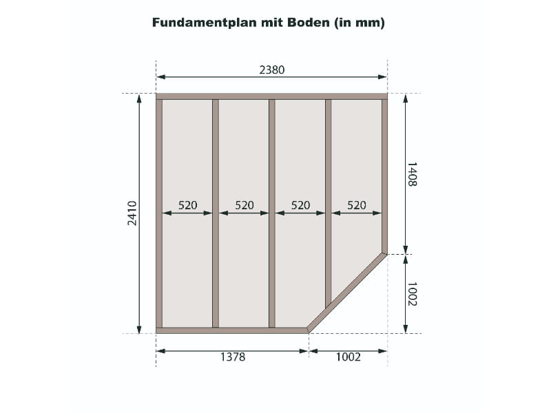 Karibu Gartenhaus Goldendorf 5 terragrau 19 mm