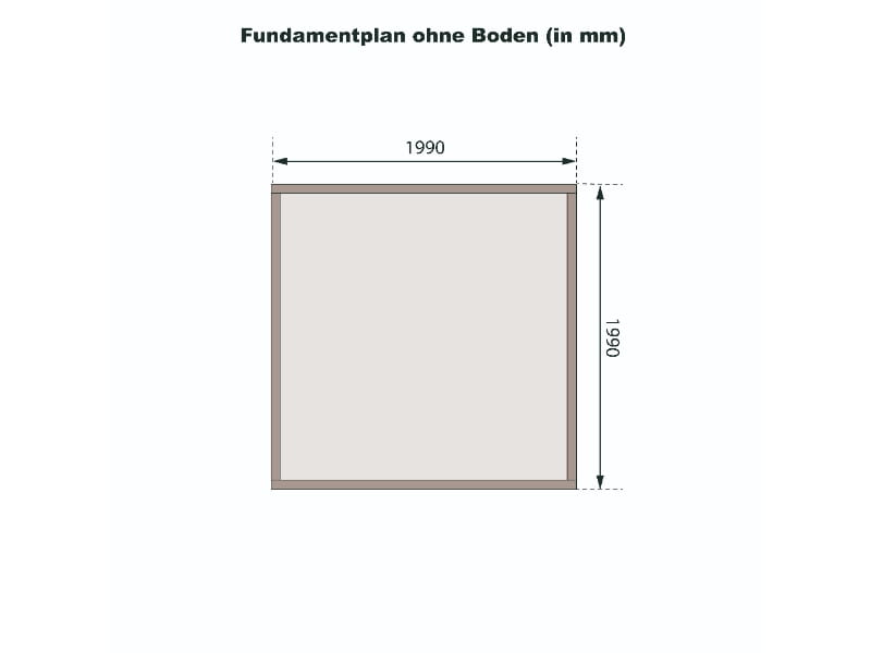 Karibu Gartenhaus Kandern 1 in terragrau 28 mm