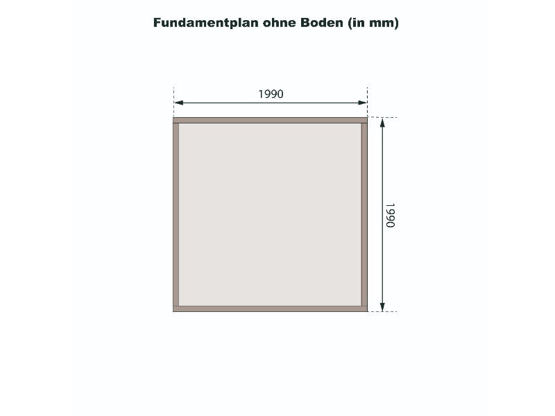 Karibu Gartenhaus Kandern 1 natur 28 mm