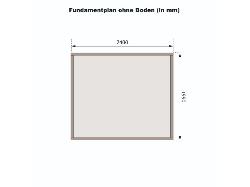 Karibu Gartenhaus Kandern 2 natur 28 mm