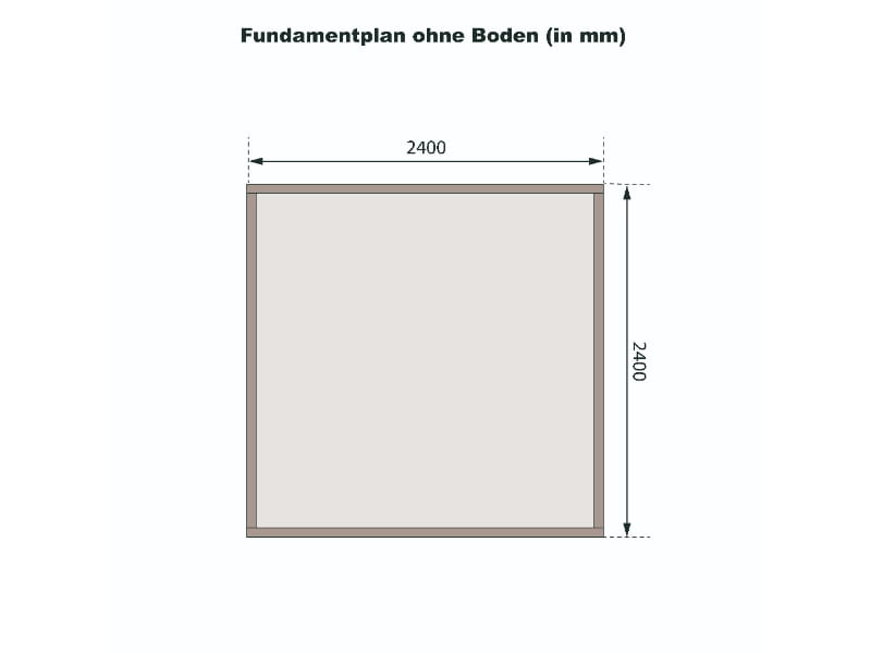 Karibu Gartenhaus Kandern 3 natur 28 mm