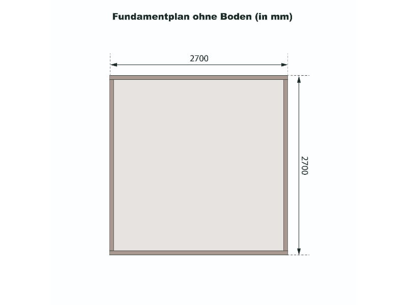 Karibu Gartenhaus Kandern 6 in terragrau 28 mm