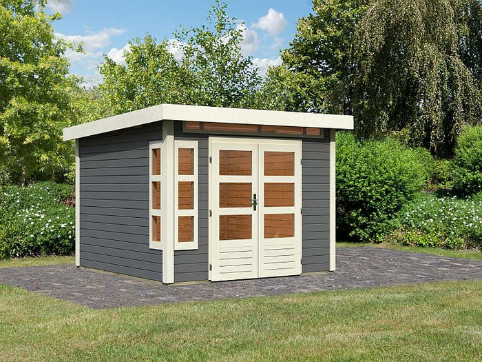 Karibu Gartenhaus Kastorf 6 terragrau - 28 mm