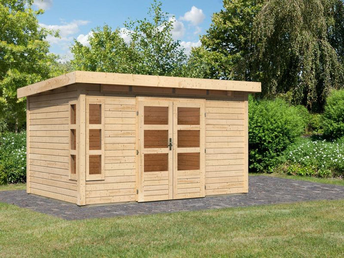 Karibu Gartenhaus Kastorf 7 - 28 mm natur