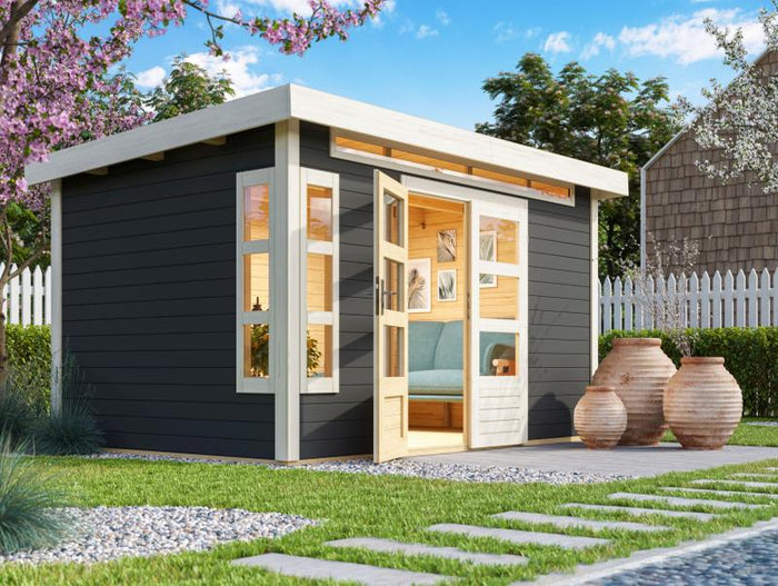 Karibu Gartenhaus Kastorf 7 - 28 mm terragrau