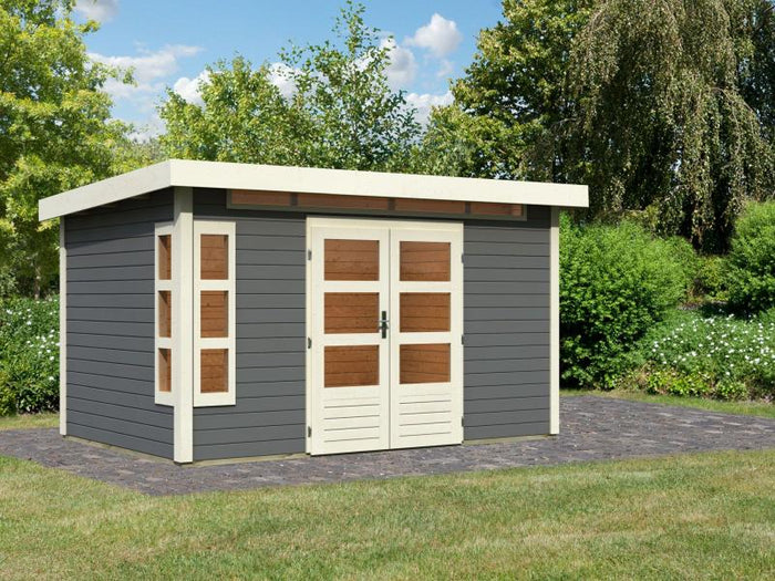 Karibu Gartenhaus Kastorf 7 - 28 mm terragrau