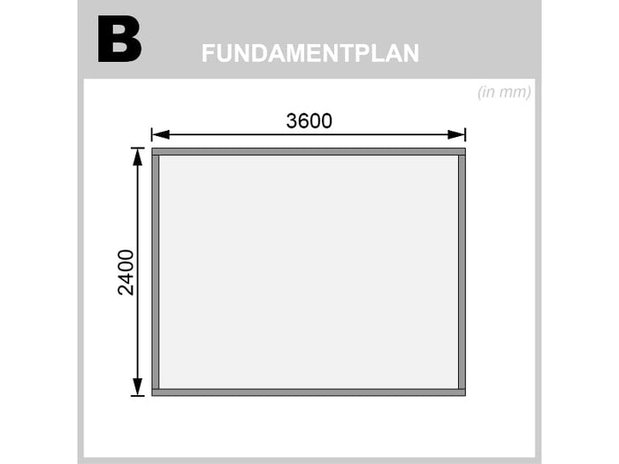 Karibu Gartenhaus Kastorf 7 - 28 mm terragrau