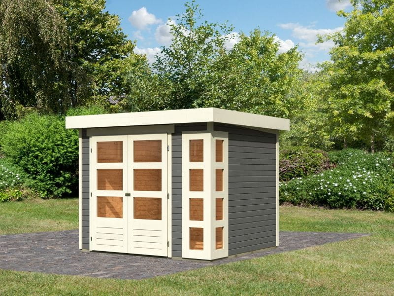 Karibu Gartenhaus Kerko 3 in terragrau 19 mm
