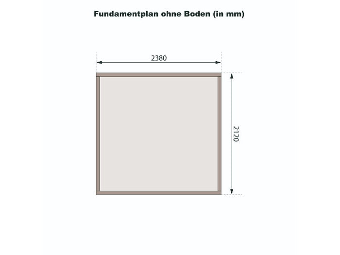 Karibu Gartenhaus Kerko 3 in terragrau 19 mm