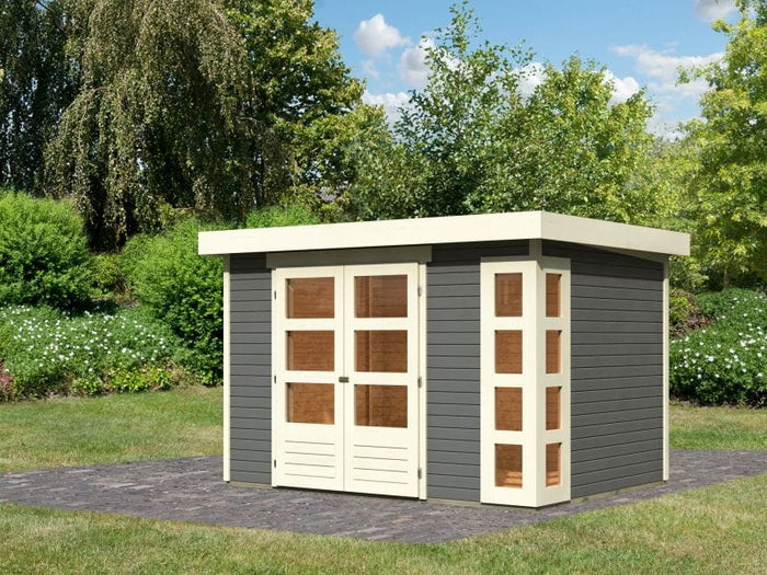 Karibu Gartenhaus Kerko 4 in terragrau 19 mm